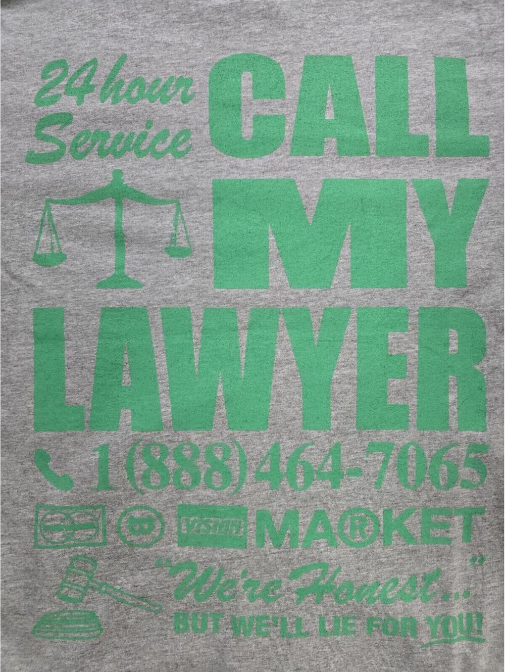 MARKET STUDIOS Call My Lawyer Graphic Shirt Gray Small